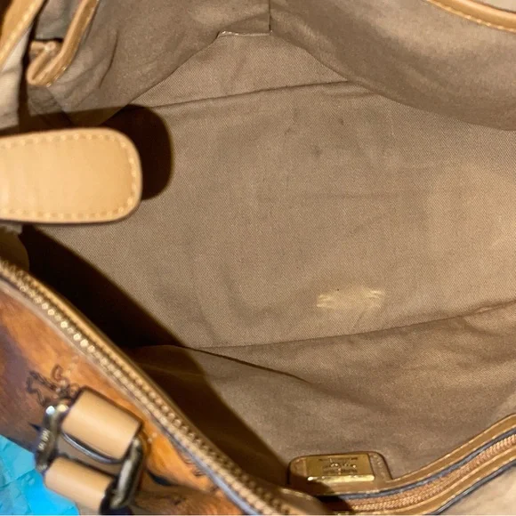 MCM Visetos Medium Essentials Shopper Tote Cognac - Picture 16 of 17